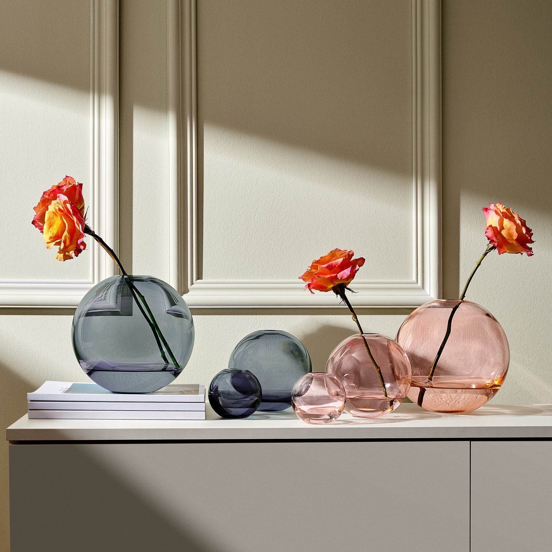 Uveggiando - Mars Vase Medium Steel Apricot