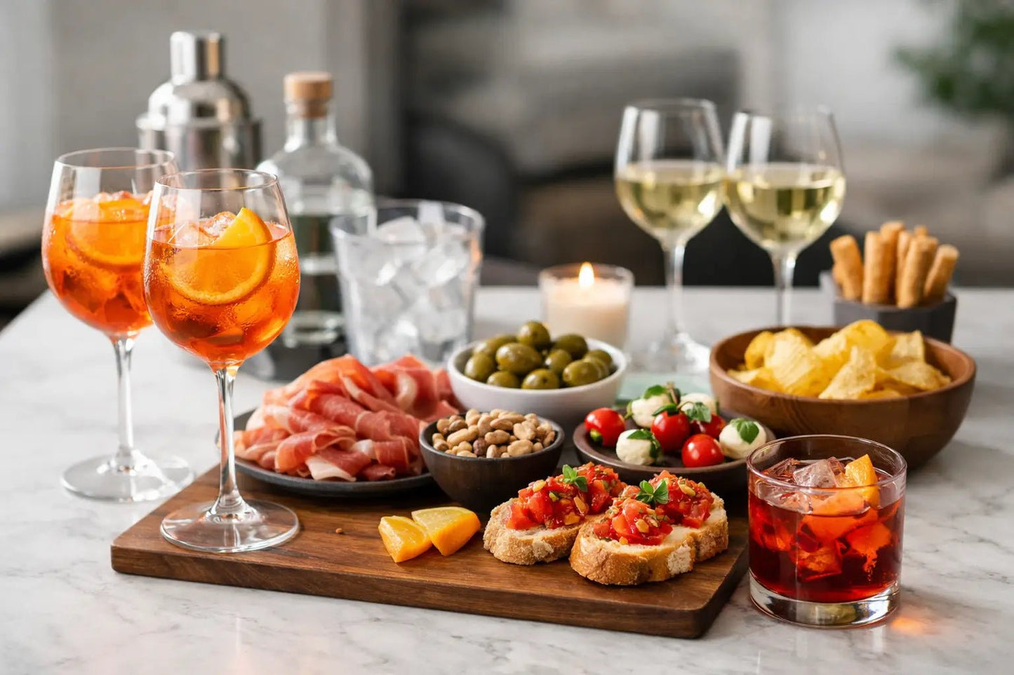Come preparare aperitivo domestico con stile - Uveggiando