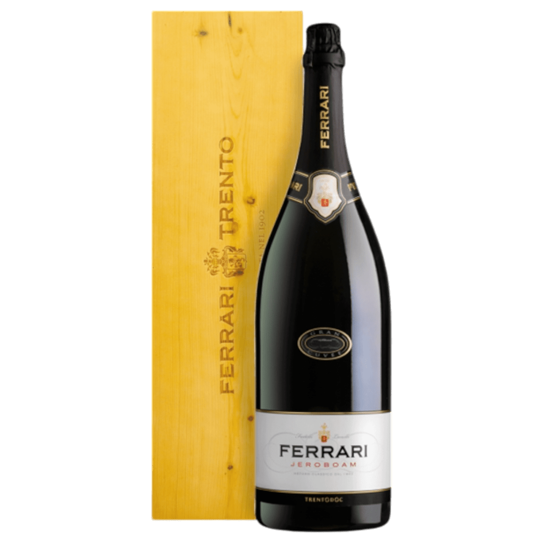 Uveggiando Enoteca Online|Ferrari | Brut Jeroboam In Cassa Legno Trento | Doc